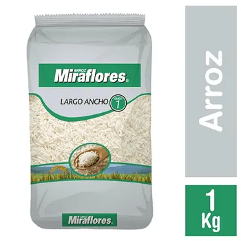 Arroz Miraflores Largo Ancho G1 1kg (Sku 782)