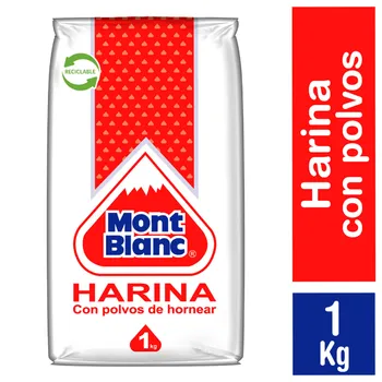 Harina de Trigo Mont Blanc con Polvos de Hornear 1kg (Sku 783)