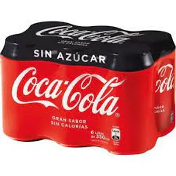 Coca-Cola SIN AZÚCAR 350cc pack 6 uni