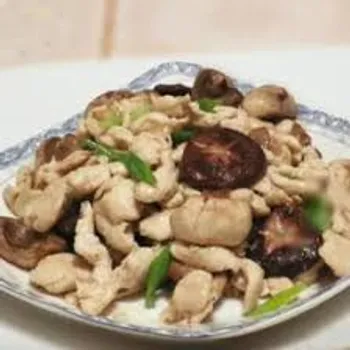 Pollo Champiñón con arroz chaufan