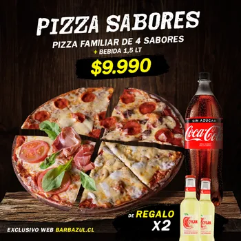 Promo Pizza 4 Sabores y 2 Cygan de Regalo