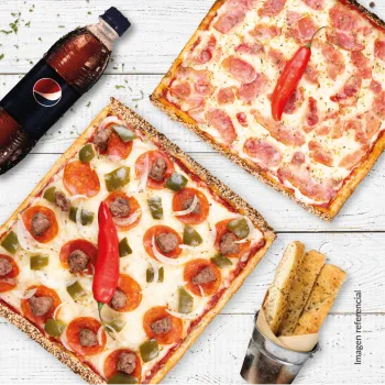 Gran Dupla XL - Dos Pizzas Grandes Supremissima + Americana Di Roma